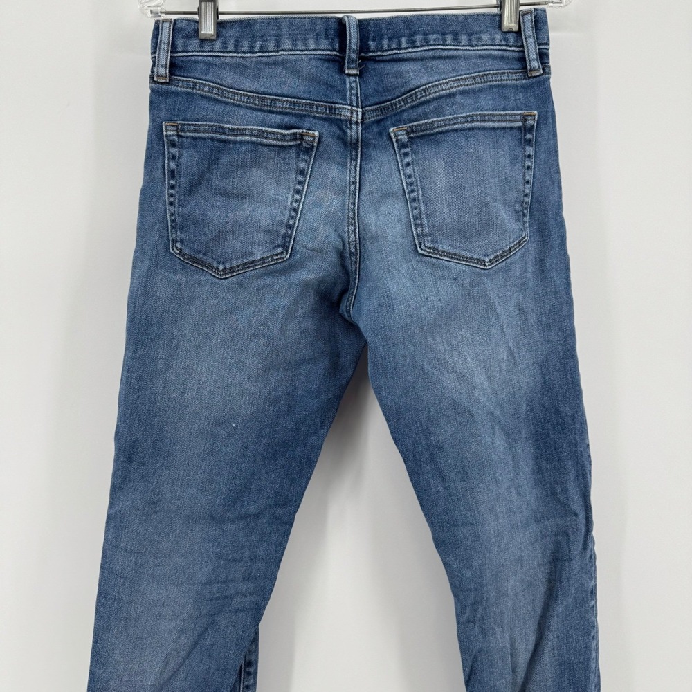 Uniqlo Jeans Slim Straight Mens 31 Blue Kaihara Denim Low Rise 321-412623 - Picture 4 of 11